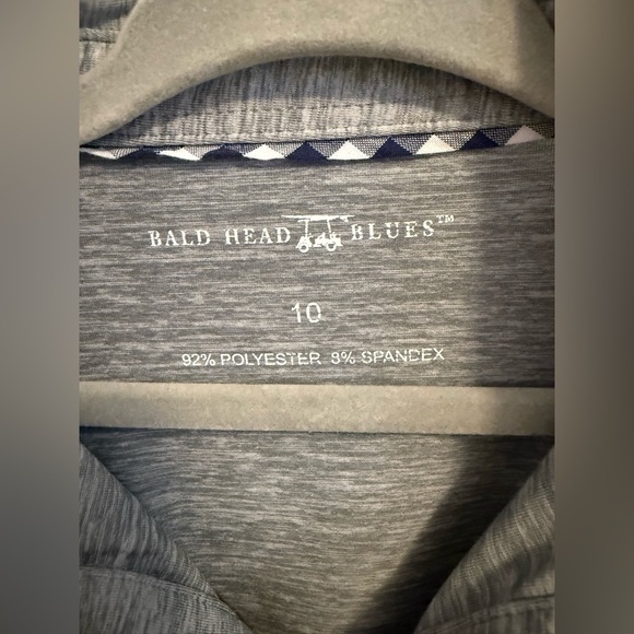 Bald Head Blues Boys Grey Golf Polo size 10 - Picture 3 of 8